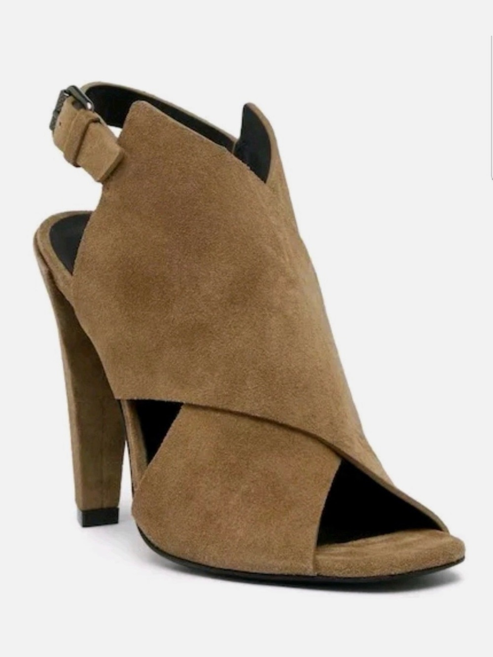 ALL SAINTS Suede Crossband peep-toe Slingback Ulla Heels